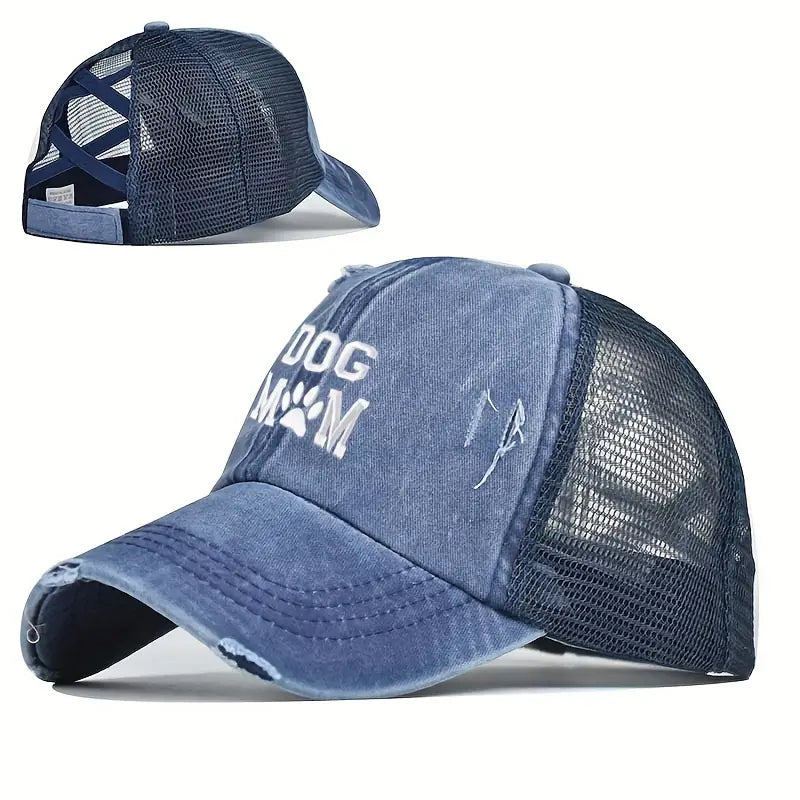 Dog Mom Distressed Hat
