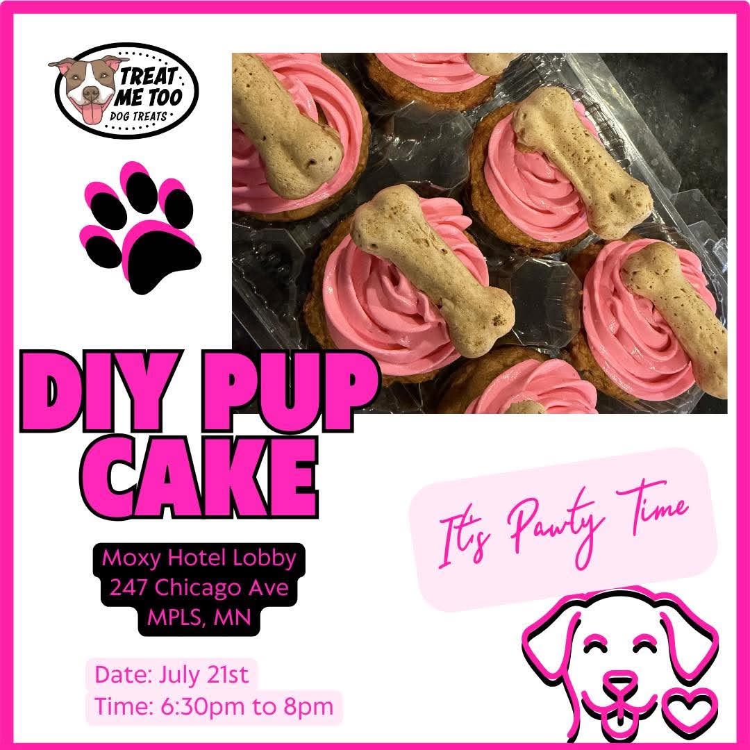 DIY PUP CAKE AT MOXY HOTEL LOBBY