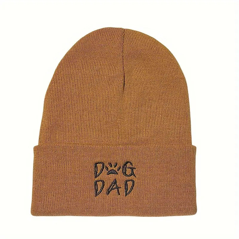Embroidery Dog Dad Graphic Beanie