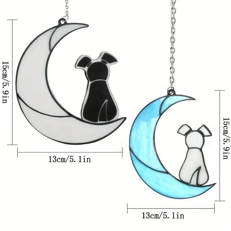 1pc Moon Puppy Window Decoration