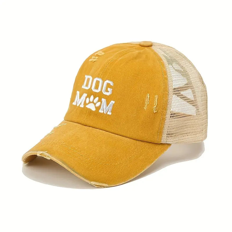 Dog Mom Distressed Hat