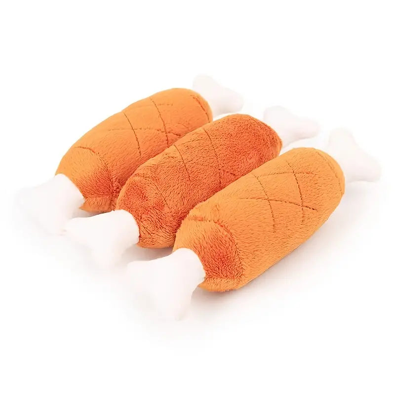 Plush Squeaky Chicken Leg Dog Toy