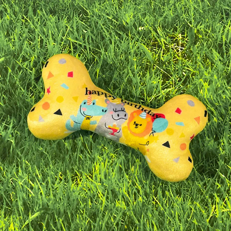 Birthday Bone Dog Chew Toy