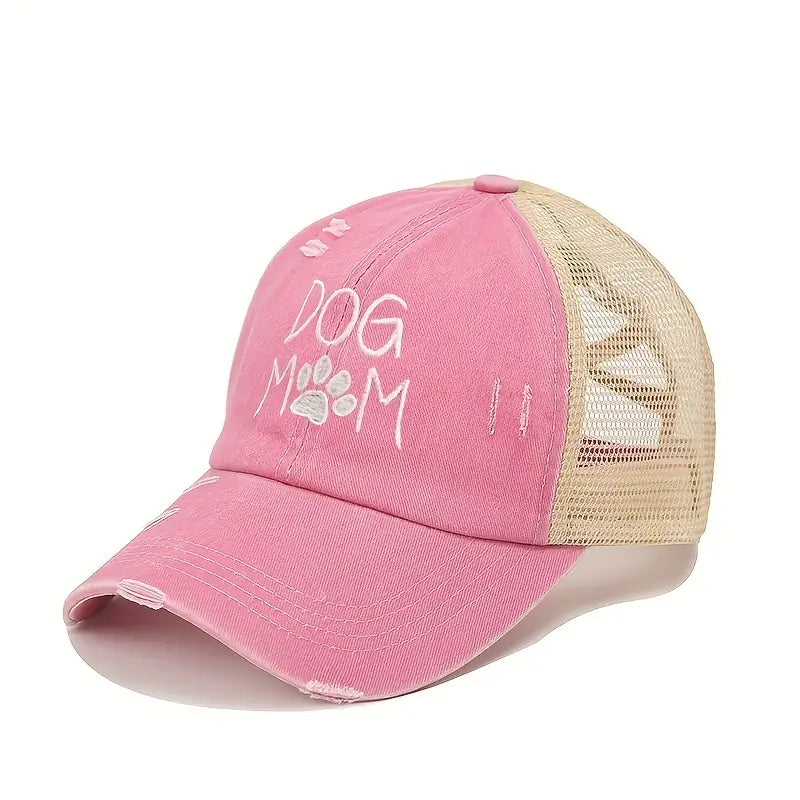 Dog Mom Distressed Hat