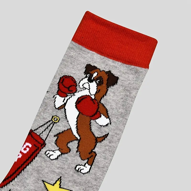 Boxer Dog Novelty Crew Socks