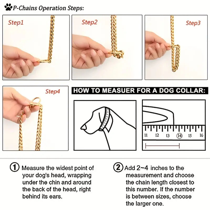 Cuban Link Slip On Dog Chain Necklace