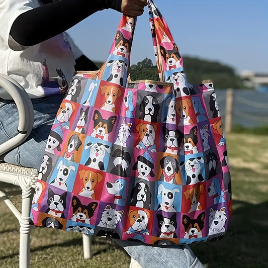 Resuable Grocery Dog Tote Bag