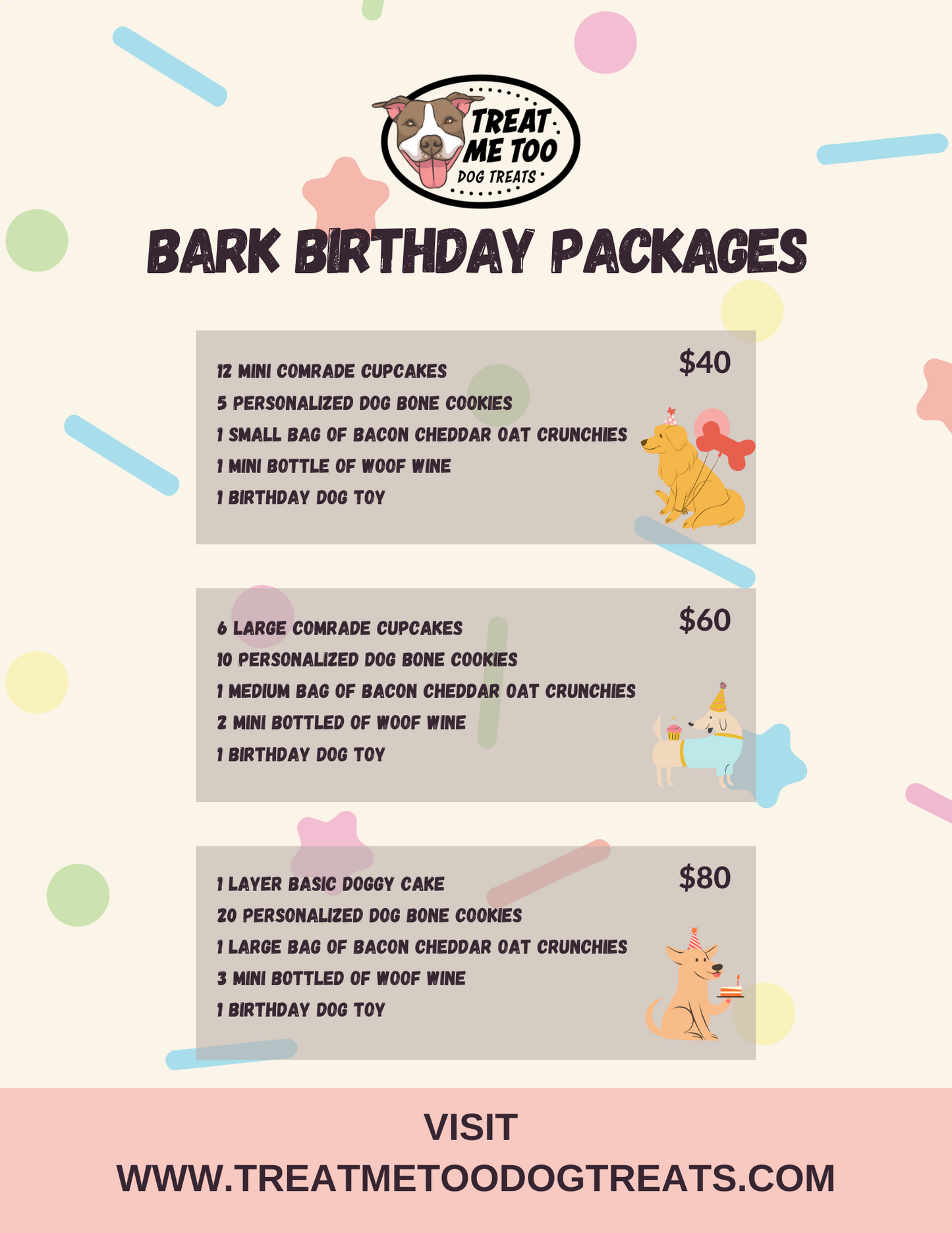 Bark Birthday Packages