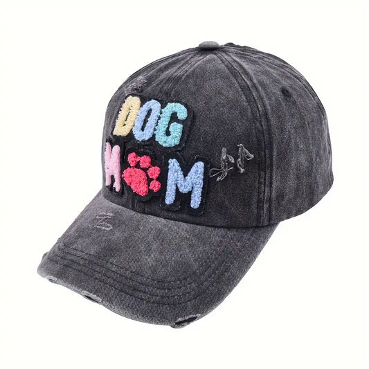 Colorful Dog Mom Embroidery Hat