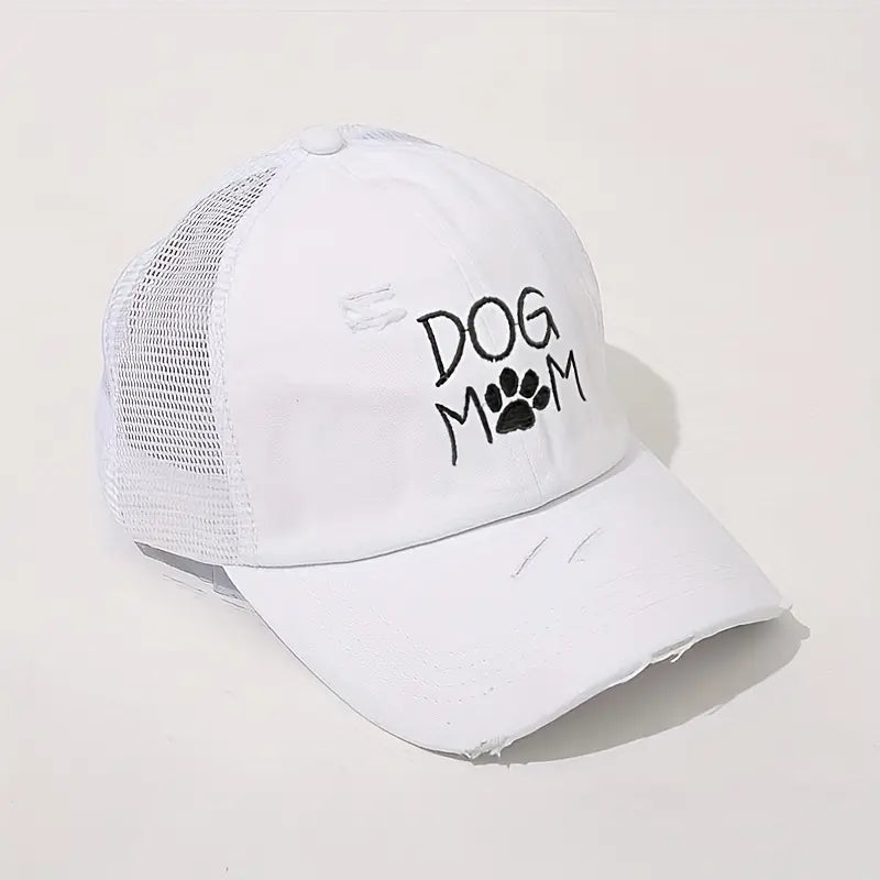 Dog Mom Distressed Hat